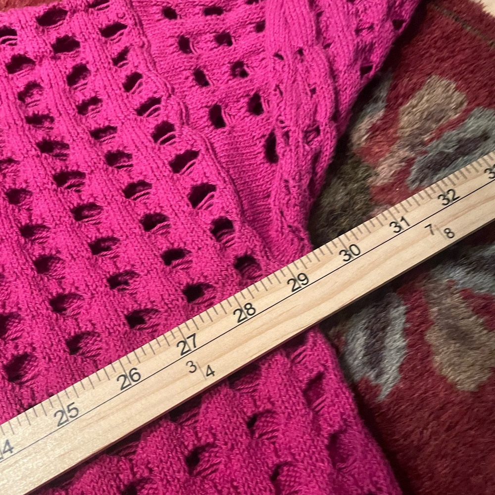 MarlaWynne Fuchsia Open-Knit Sweater - Picture 3 of 5